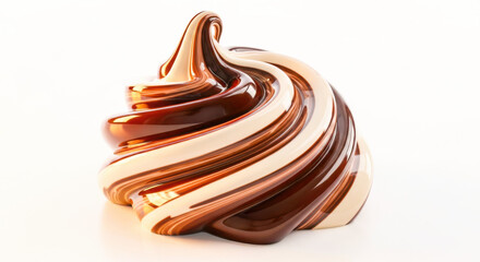 Chocolate Swirl Ice Cream Cone.