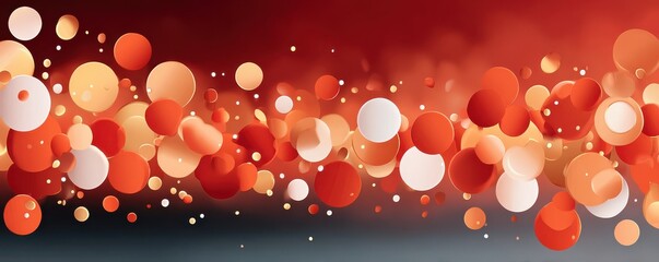 Abstract red and orange bokeh circles with glow and festive warmth for creative backgrounds