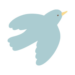 Blue bird flying for mother's day celebration