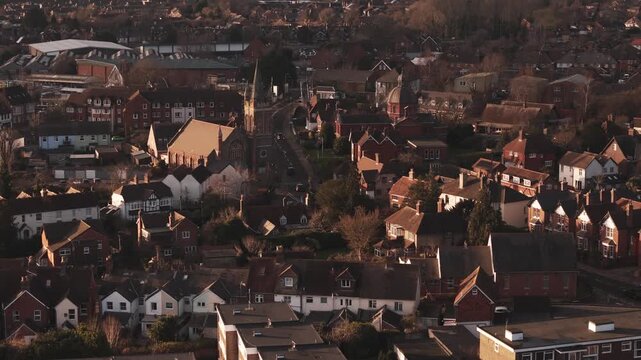 Aerial footage of Petersfield, civil parish in the district of Hampshire