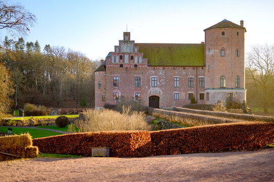 Torup slott Sweden 2025.12.27. Old beautiful brick castle of Torup in Skane