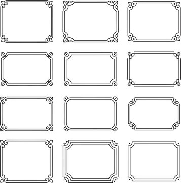 Decorative Classic Border Frames and Elegant Certificate Outlines