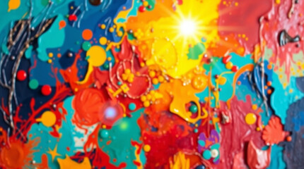  classic oil painting with brilliant colors, showcasing sharp subject focus over a soft, blurred bokeh background.