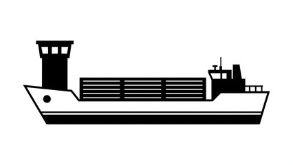 Obraz premium Ship icon isolated on white background