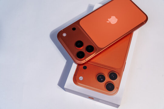 28.12.2025 - Kyiv, Ukraine: Orange Apple Iphone 17 Pro Max