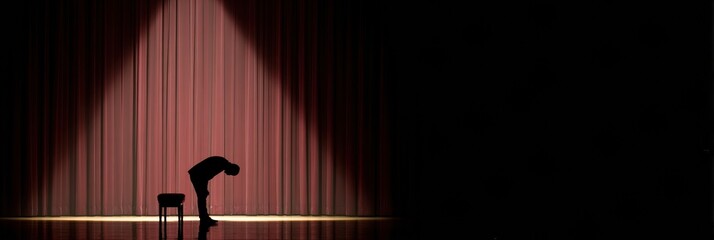 Audience Applauds as Performer Takes a Bow After a Captivating Show on Stage in a Well-Lit Theater Setting