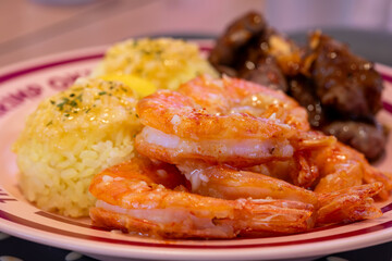 Ikeshima Specialty: Sweet and Delicious Garlic Shrimp Rice