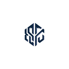 Fototapeta premium Geometric logo design concept for corporate branding displayed on a white background