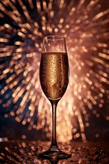 Celebrate With Champagne and Fireworks Display During a Night Event