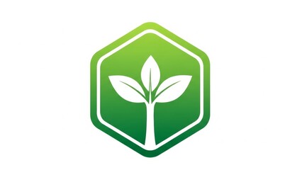 Green leaf logo symbolizing growth and eco friendly business practices
