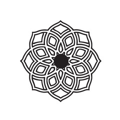 Fototapeta premium Intricate black and white mandala design