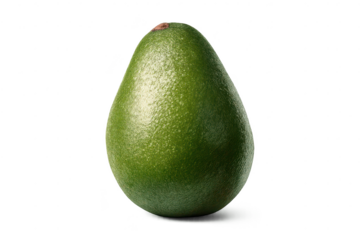 Fresh green avocado fruit on transparent background, perfect for design.