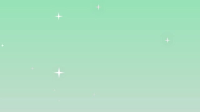 plain scrolling horizontal left to right starfield of small simple flashing twinkling cartoon like white stars on a neutral soft pastel gradient background with copy space for titles & graphics 4K