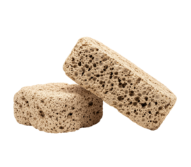Porous volcanic rock or pumice stones isolated on transparent background transparent background