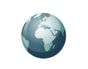 Fototapeta premium Earth Icon Isolated with Soft Eco Shading for Sustainable and Environmental Design