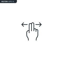 Two Finger Horizontal Swipe Icon