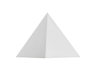 Matte Geometric Pyramid Object with Minimal Modern Design, Sharp Edges, and Abstract 3D Shape Concept Isolated Cutout