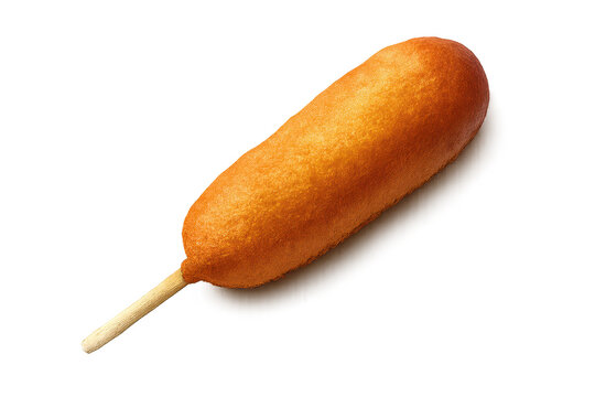 Delicious Corn Dog Isolated on transparent background for quick use!