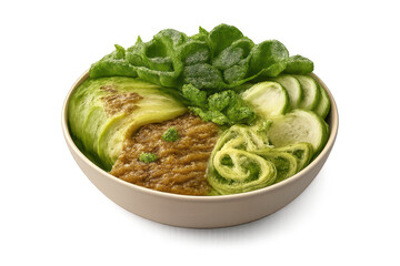 Obraz premium Healthy Salad Bowl with Transparent Background for Food Presentation