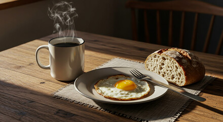 breakfast with coffee