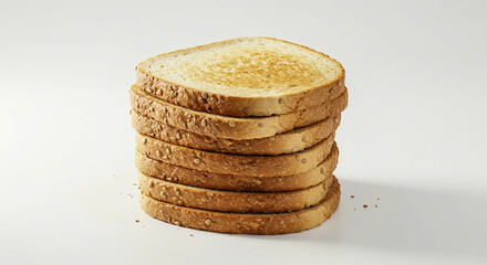 bread slices isolated on white