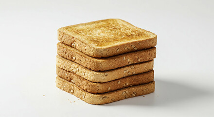 bread slices isolated on white