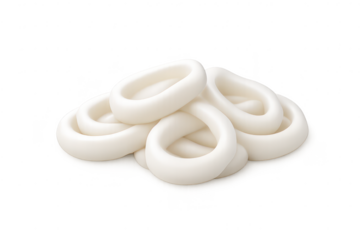 Delicious squid rings on a transparent background for easy use now!