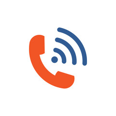 Call logo wifi icon design vector. Phone and wifi logo design template.