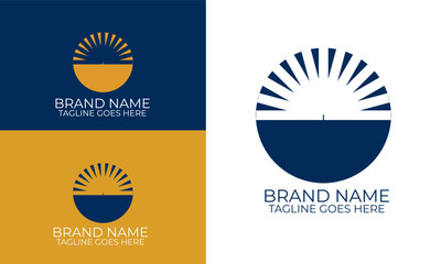 Modern Minimal Sunflower Logo Design for Eco Friendly Branding