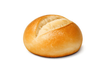 Fresh Bread Roll Isolated with transparent background on Black Backdrop