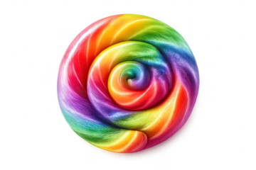 Colorful lollipop candy with transparent background illustration, vibrant