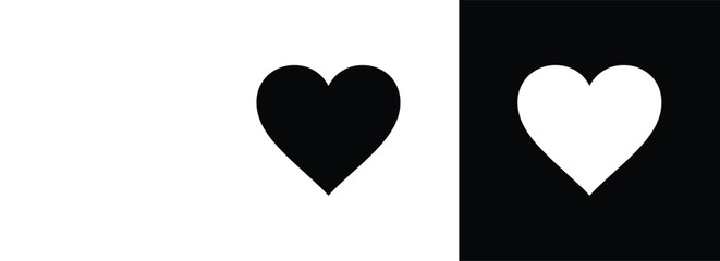 Classic Heart Icon Vector for Valentine's Day and Love Symbols