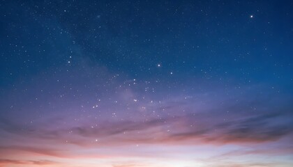 Night Sky Gradient with Scattered Faint Stars Creating Calm, Celestial, and Atmospheric Evening Background