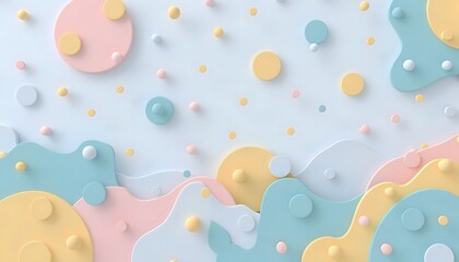 Pediatric Dental Template with Soft Pastel Shapes for Kids&rsquo; Oral Health Awareness, Friendly Clinic Design, and Child-Focused Promotions