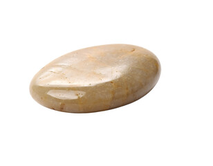 Minimal Smooth Natural Stone Pebble Isolated for Zen Balance Spa Wellness and Organic Design Concepts