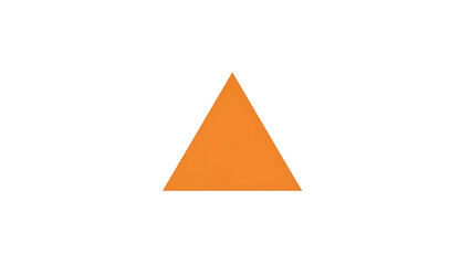 A solid orange equilateral triangle centered on a plain white background