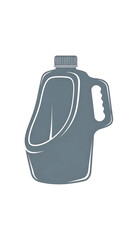 A solid gray jug with a textured cap and a curved handle is depicted on a white background