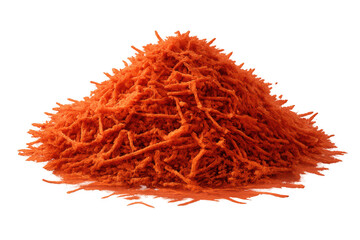 Naklejka premium Orange pile of fibrous material on a transparent background image HD