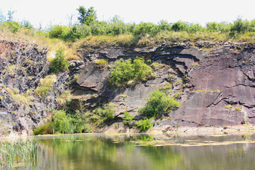 Old Porphyry Quarry beneath the Spitzberg near Landsberg in Saxony-Anhalt, Germany
