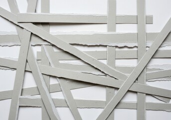 Overlapping light gray strips creating abstract pattern transparent background