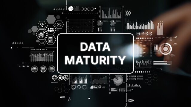 Digital Representation of Data Maturity with Graphical Elements and Analytics in Modern Technology Environment. Asymptotic smart data analytic. - Powered by Adobe