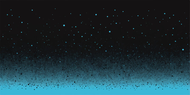 A seamless loop of rain drops on a dark window reflects a starry night sky with blue galaxy particles and winter snowflakes falling through the deep black universe