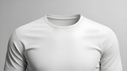 Professional Blank White Cotton T-Shirt Mockup for Commercial Design Projects