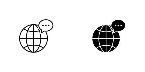 Global Communication and Connection Icon Set