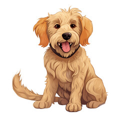 Adorable Goldendoodle Puppy Poses Gracefully