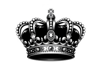 Ornate royal crown symbol of power and royalty transparent background