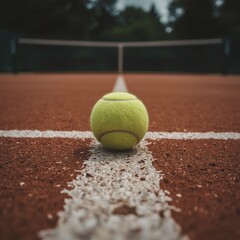 tennis ball on the court