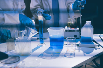 Fototapeta premium Researchers working in the clinical laboratory