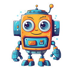 Charming retro robot toy from the 50s