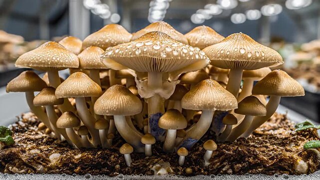 Psilocybe cubensis under microscope